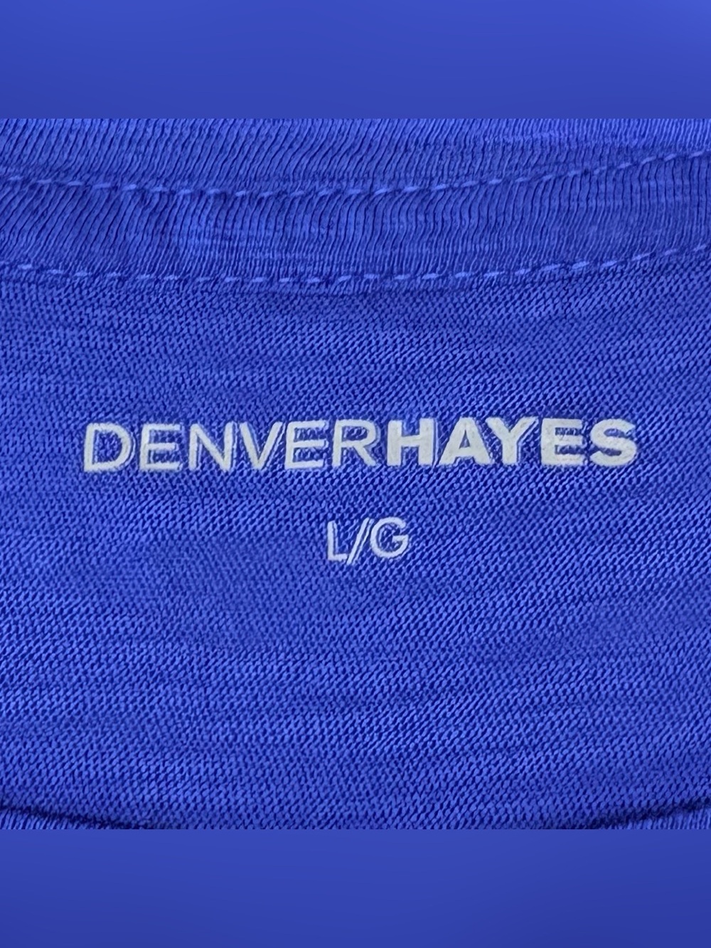 Denver Hayes Bright Blue Eyelet Lace Slub Knit Sleeveless Top Size Large NWT - Picture 6 of 10